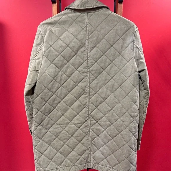 Joie Quilted Olive Green Barn Utility Oversized Jacket - Picture 6 of 7